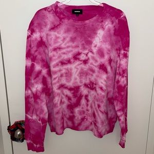 Monrow crystal tie-dye boyfriend sweatshirt